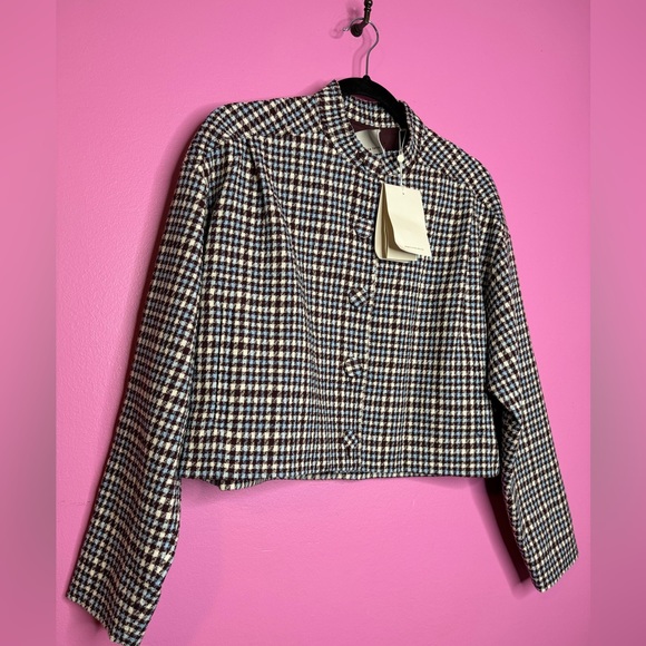 Rebecca Taylor Cropped Plaid Jacket | Size Medium - Picture 4 of 10